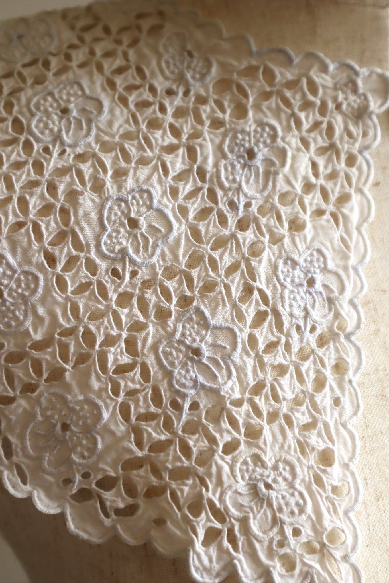 1910s Hand Cutwork Lace Collar