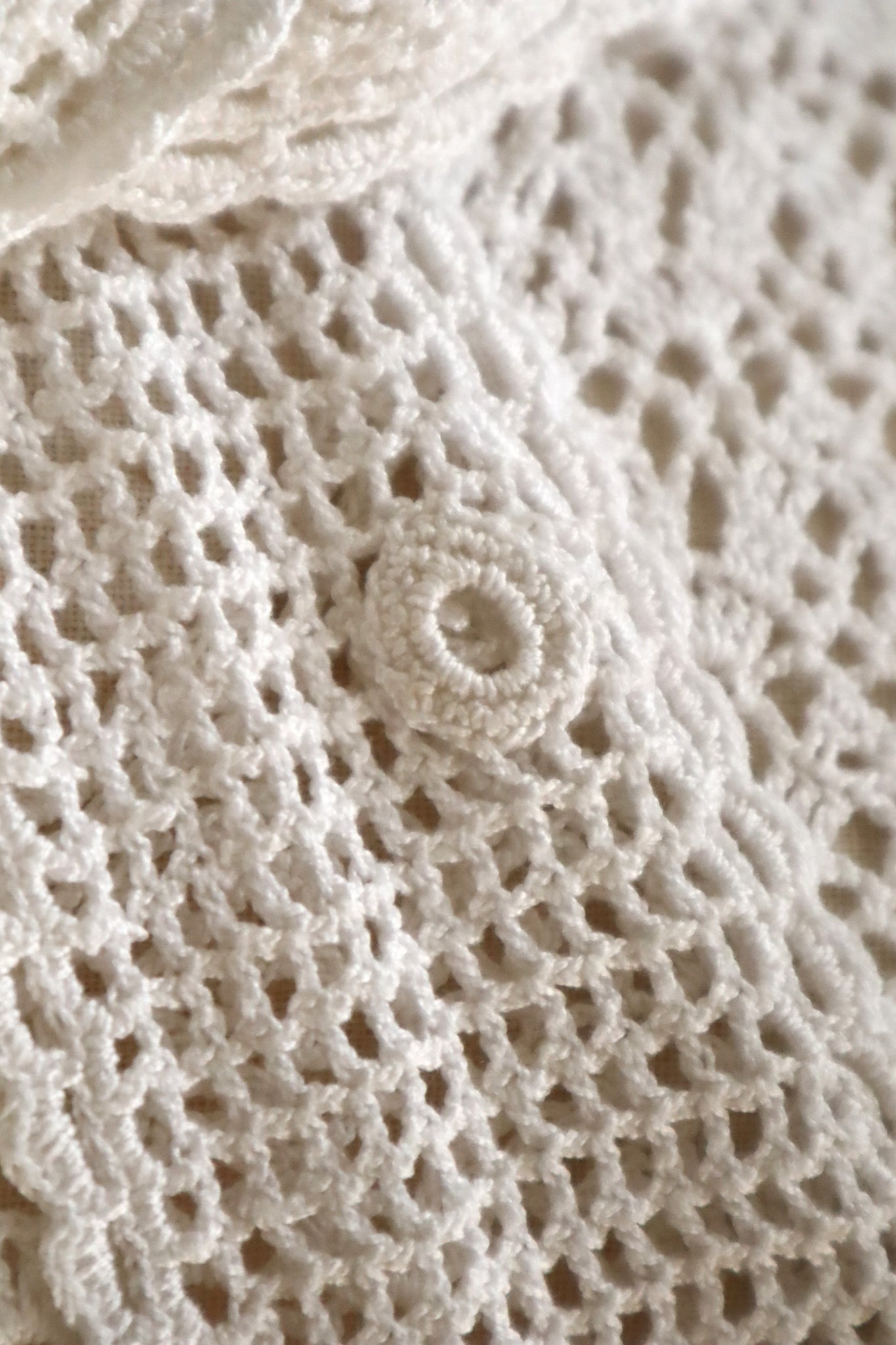 1920s Hand-Crocheted Cotton Sailor Collar Top