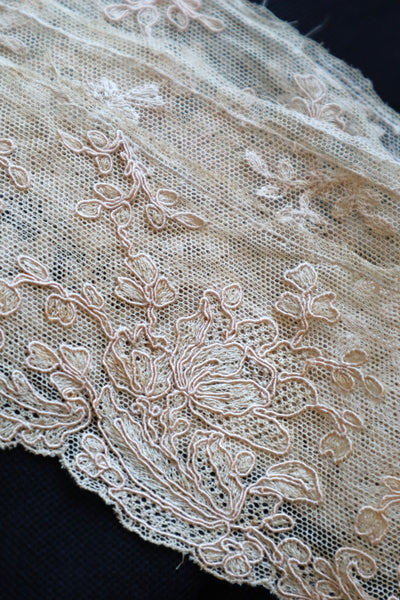 1920s~1930s Unused Beige Alencon Lace