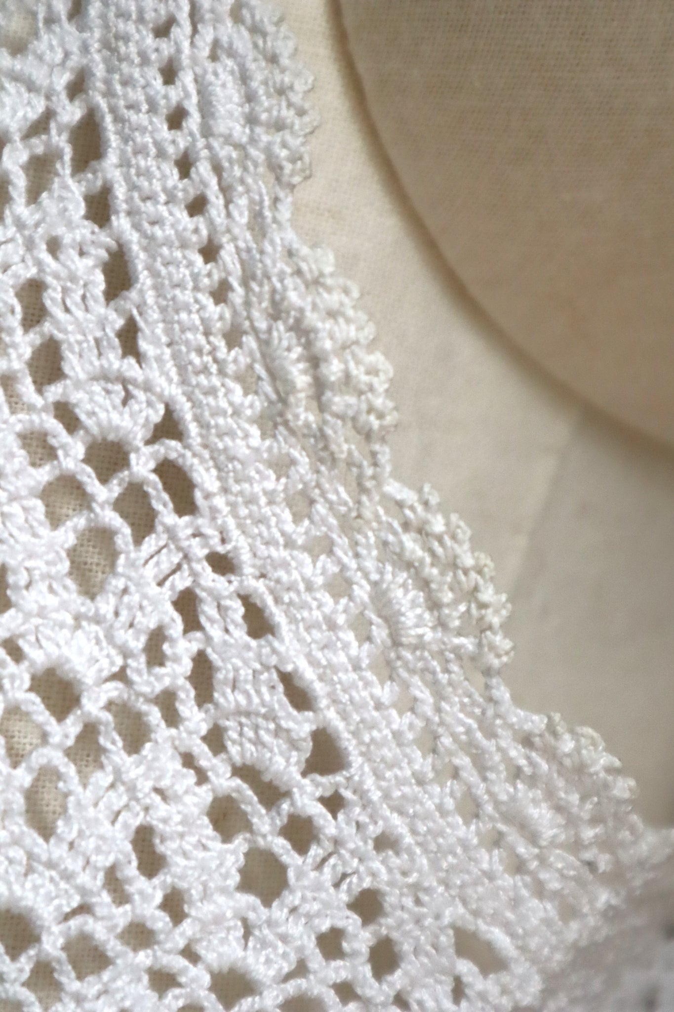 1920s Hand-Crocheted Cotton Sailor Collar Top