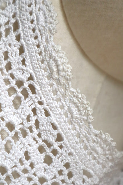 1920s Hand-Crocheted Cotton Sailor Collar Top