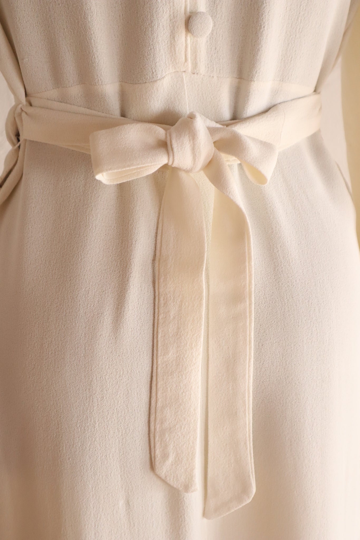 1930s French Crepe Wedding Dress