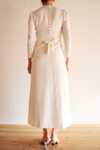 1930s French Crepe Wedding Dress