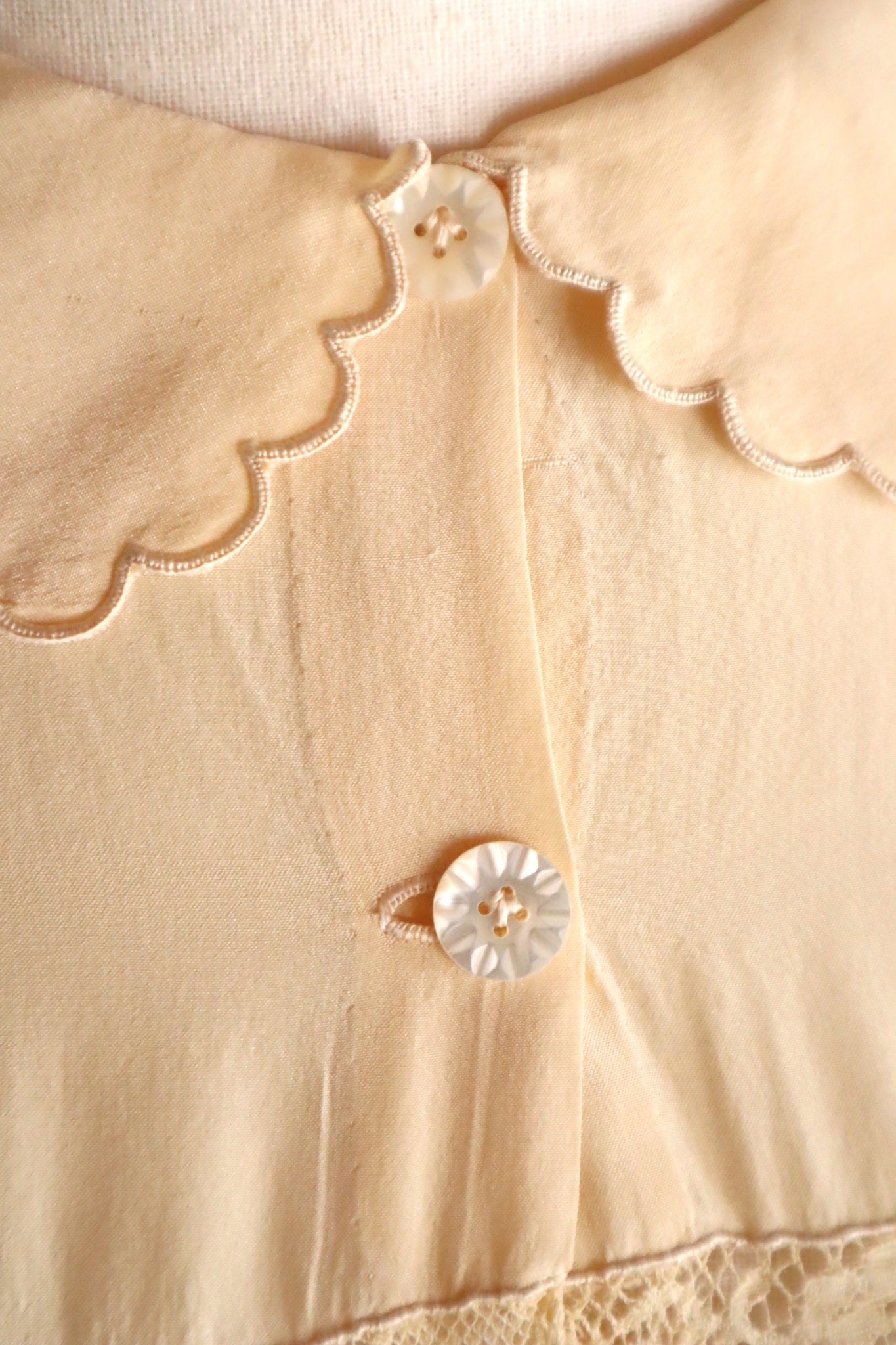 1930s Cream Silk Dress
