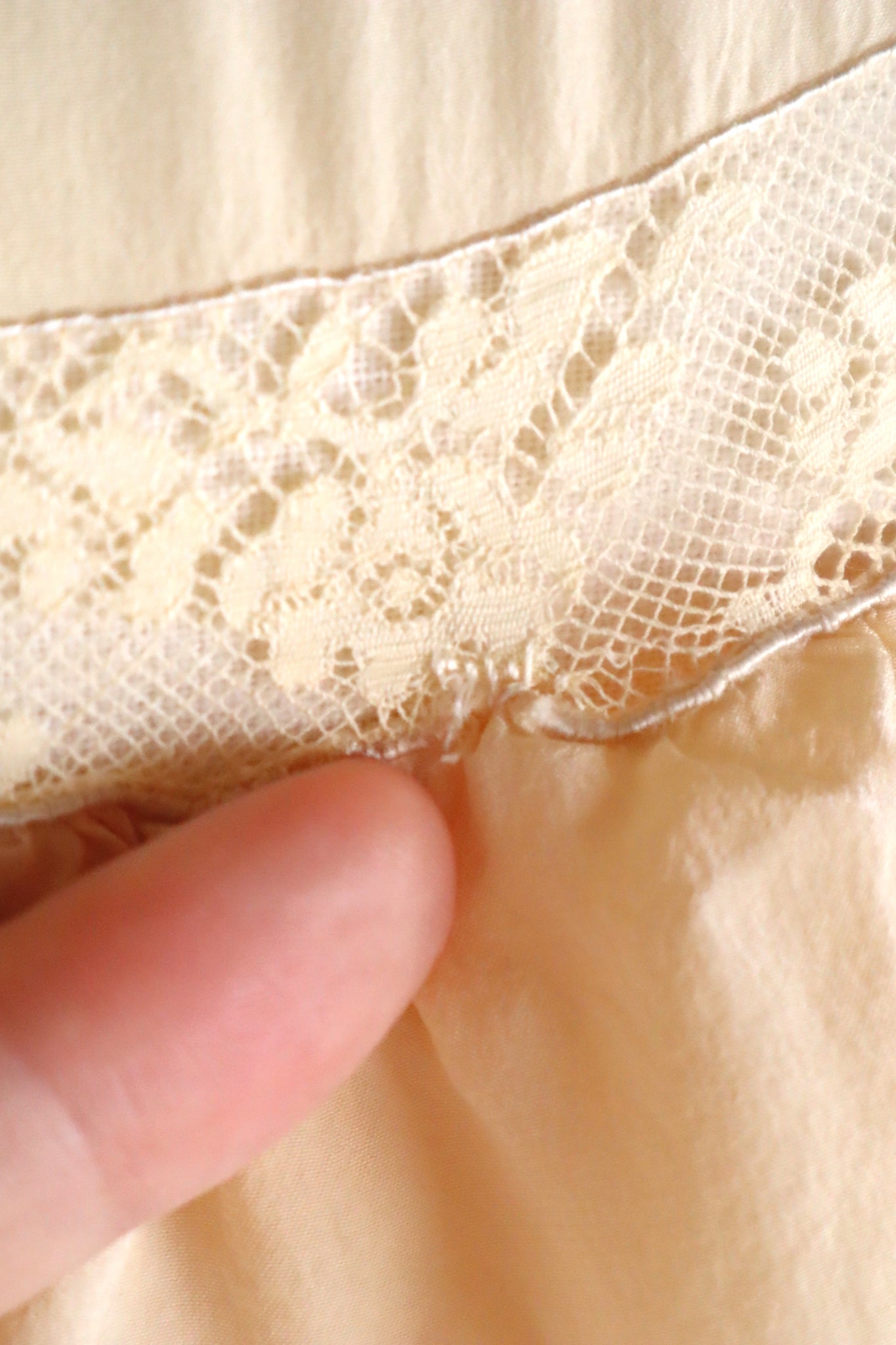 1930s Cream Silk Dress