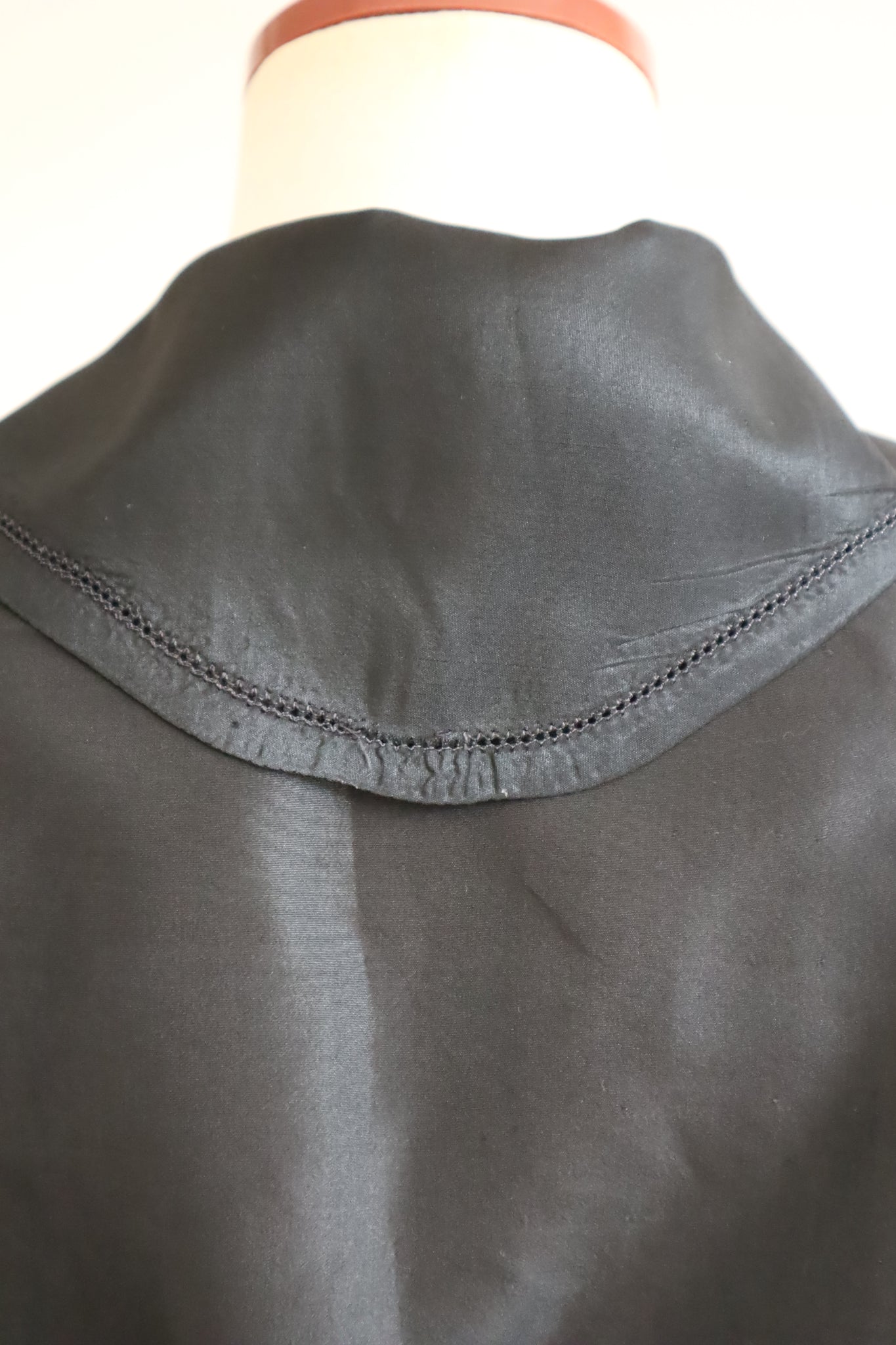 1900s–1910s Acorn Brand Black Silk Pigeon-Front Jacket