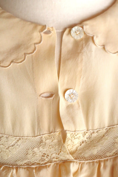 1930s Cream Silk Dress