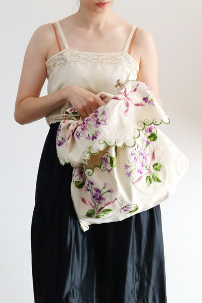 French Antique Violette Hand-Sewn Bag No.2