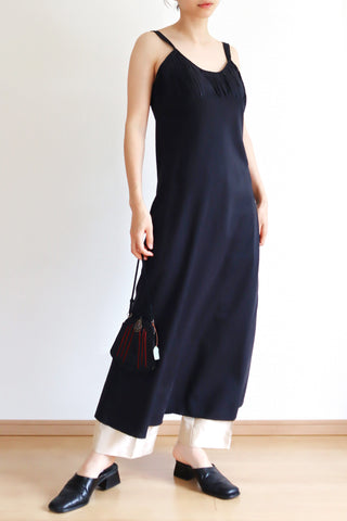 1950s Black Slip Dress