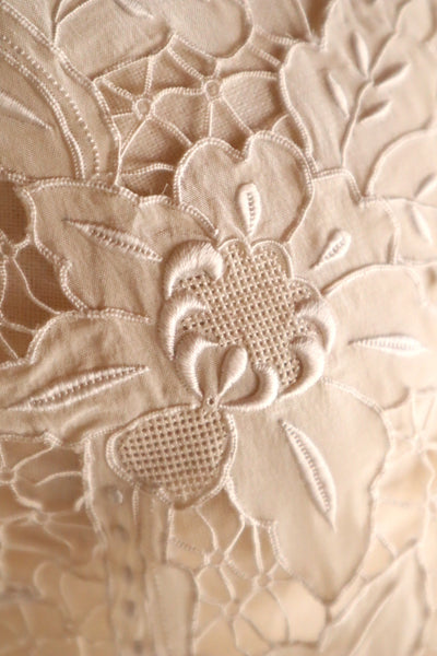 60s Embroidery Cutwork Lace Jacket