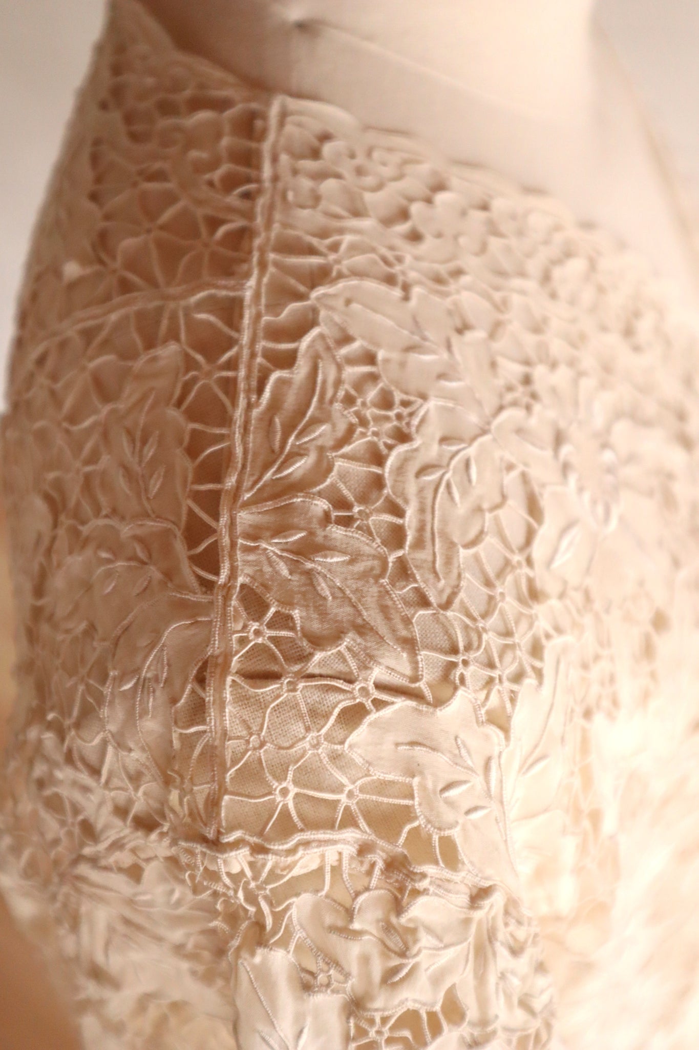 60s Embroidery Cutwork Lace Jacket
