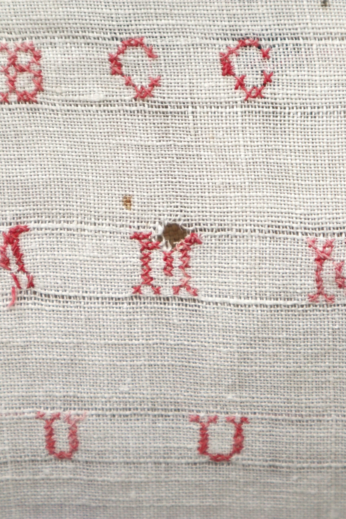 French Cross Stitch Sampler Dated 1882