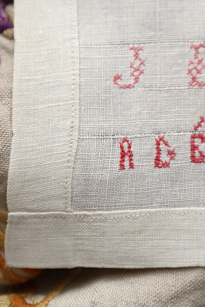 French Cross Stitch Sampler Dated 1882