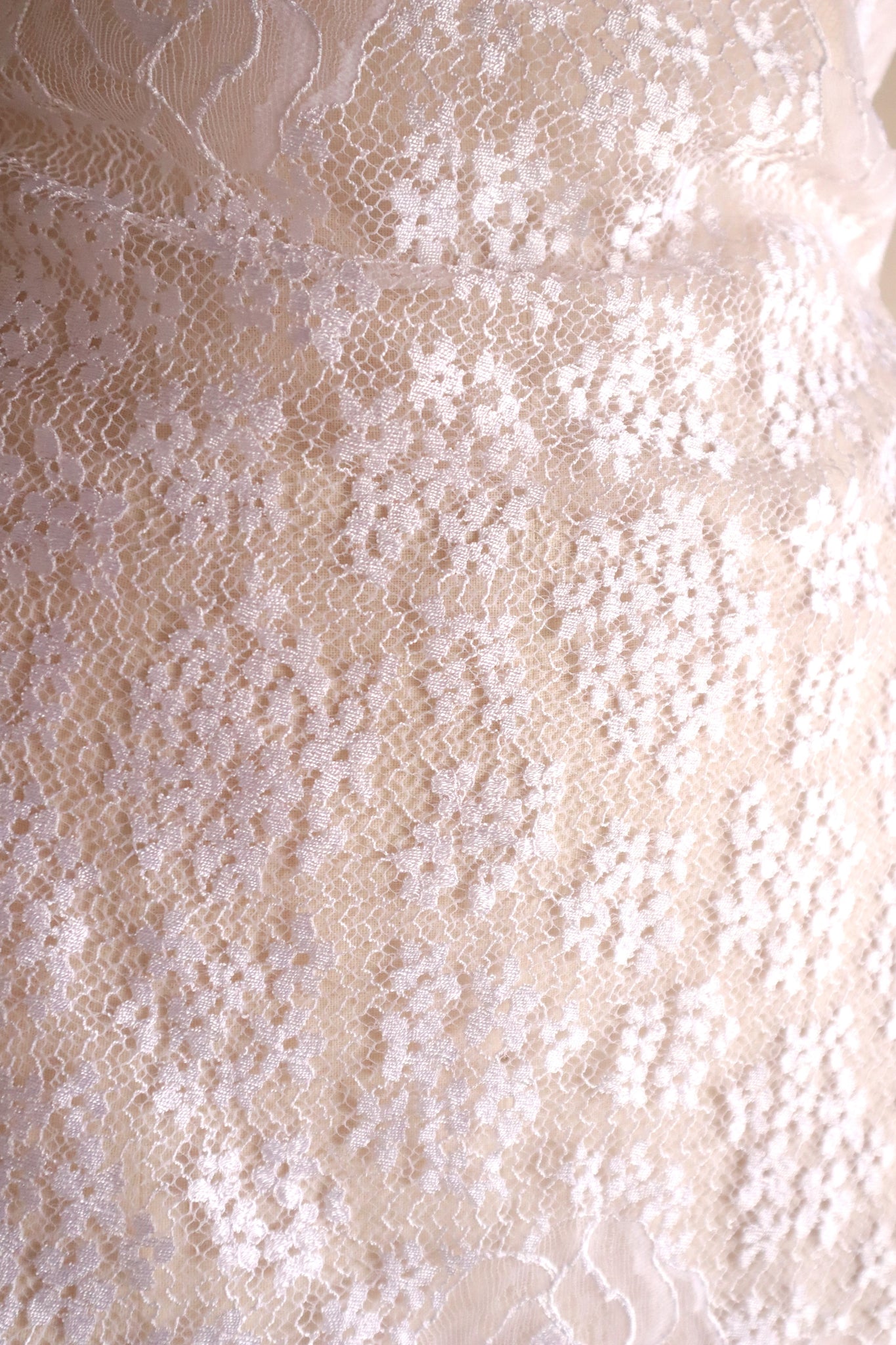 80s White Sheer Lace Camisole