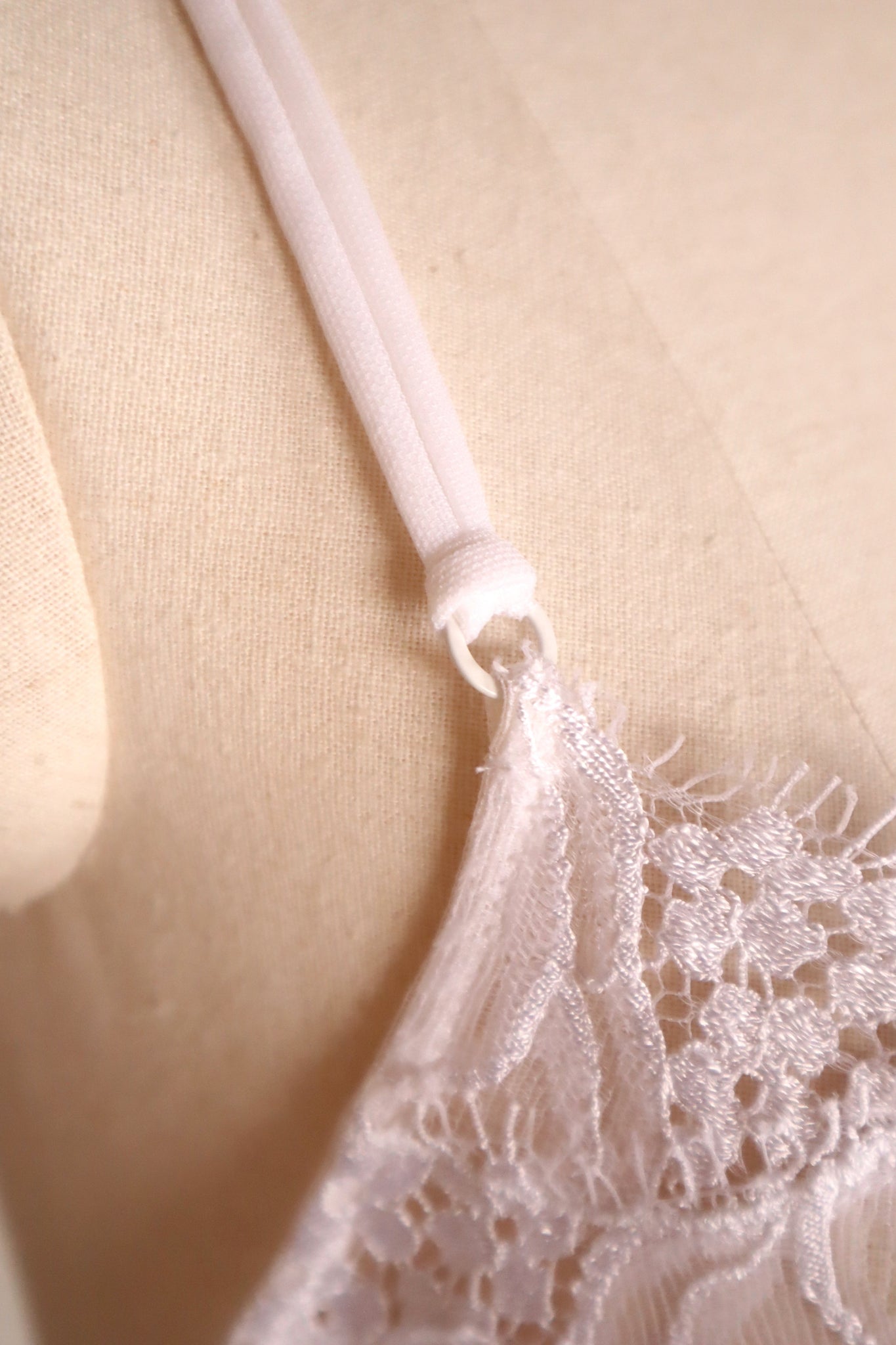 80s White Sheer Lace Camisole
