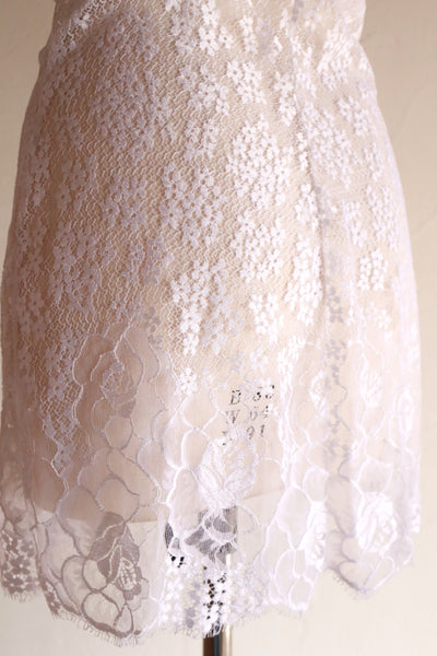 80s White Sheer Lace Camisole