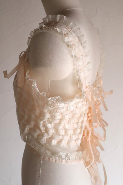 Artisan-Made Antique French Lace Corset Cover (Reproduction)