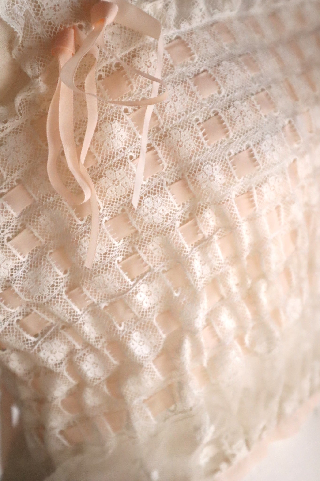 Artisan-Made Antique French Lace Corset Cover (Reproduction)