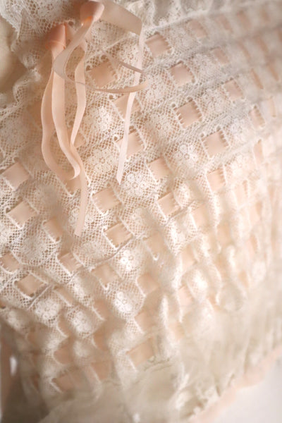 Artisan-Made Antique French Lace Corset Cover (Reproduction)