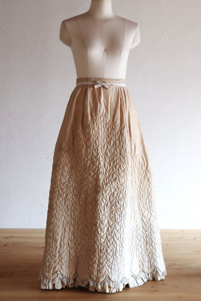 1870s–1880s Victorian Quilted Cotton Petticoat