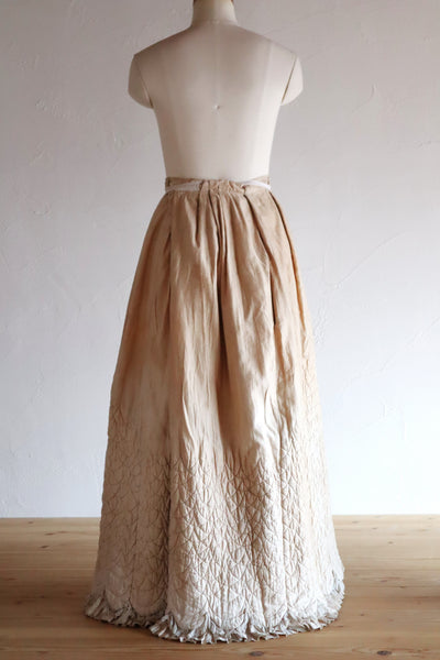 1870s–1880s Victorian Quilted Cotton Petticoat