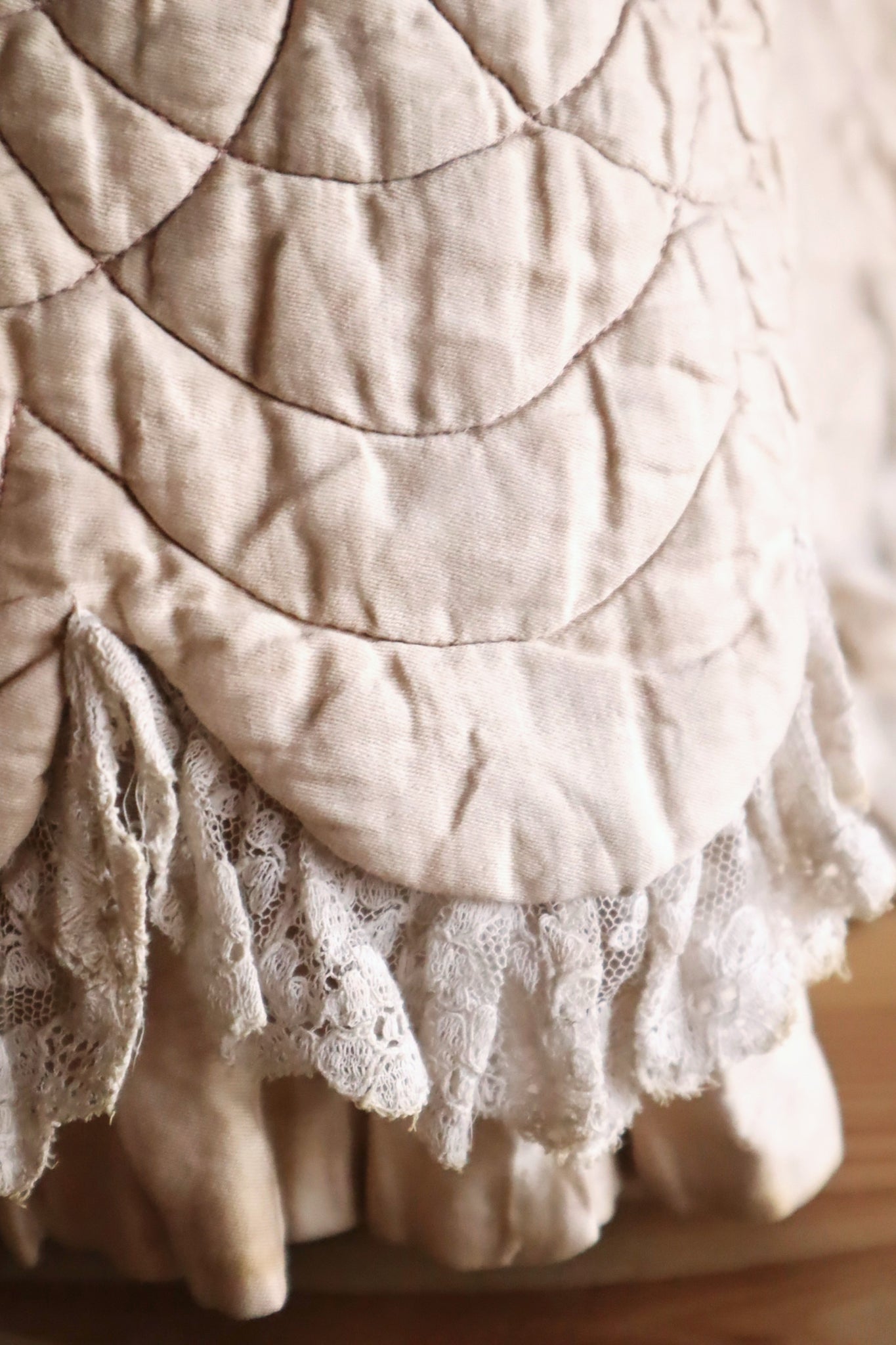 1870s–1880s Victorian Quilted Cotton Petticoat