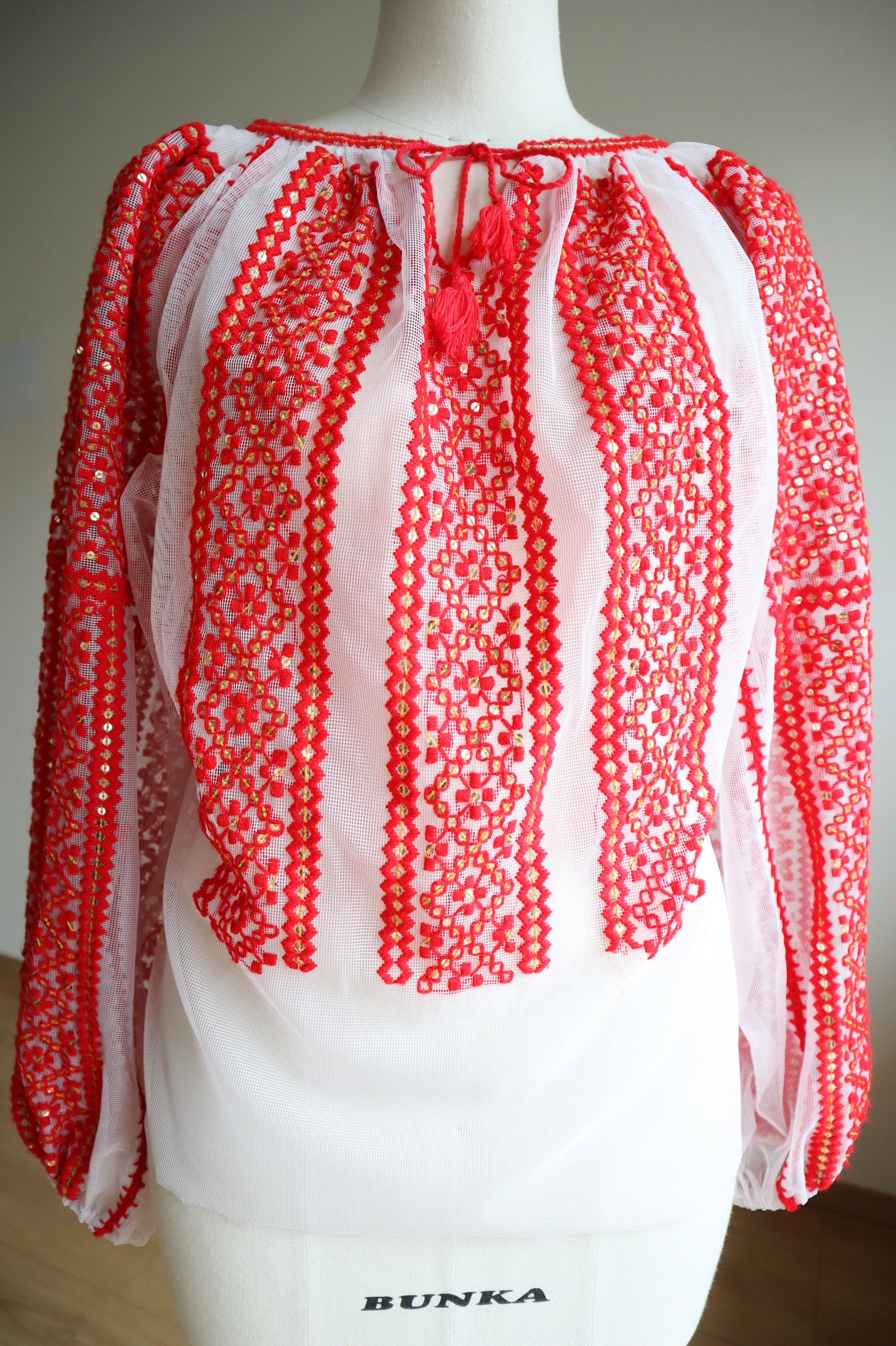 70s Romanian Mesh Blouse