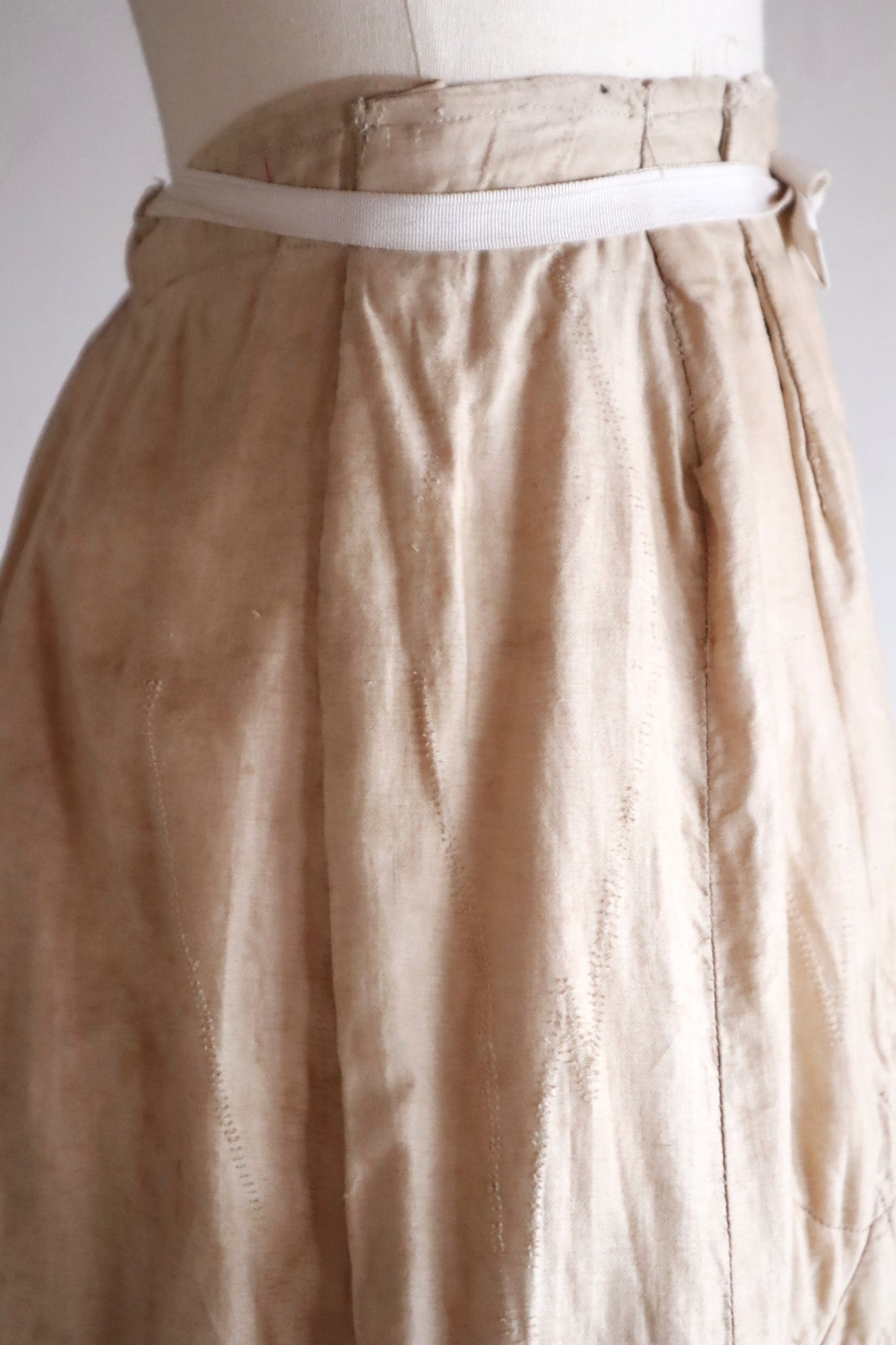 1870s–1880s Victorian Quilted Cotton Petticoat