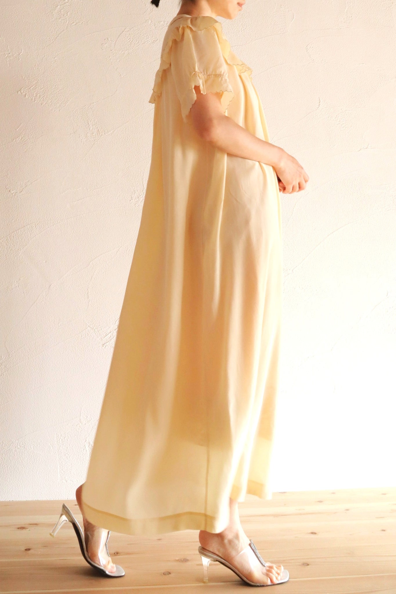 1930s Cream Silk Dress