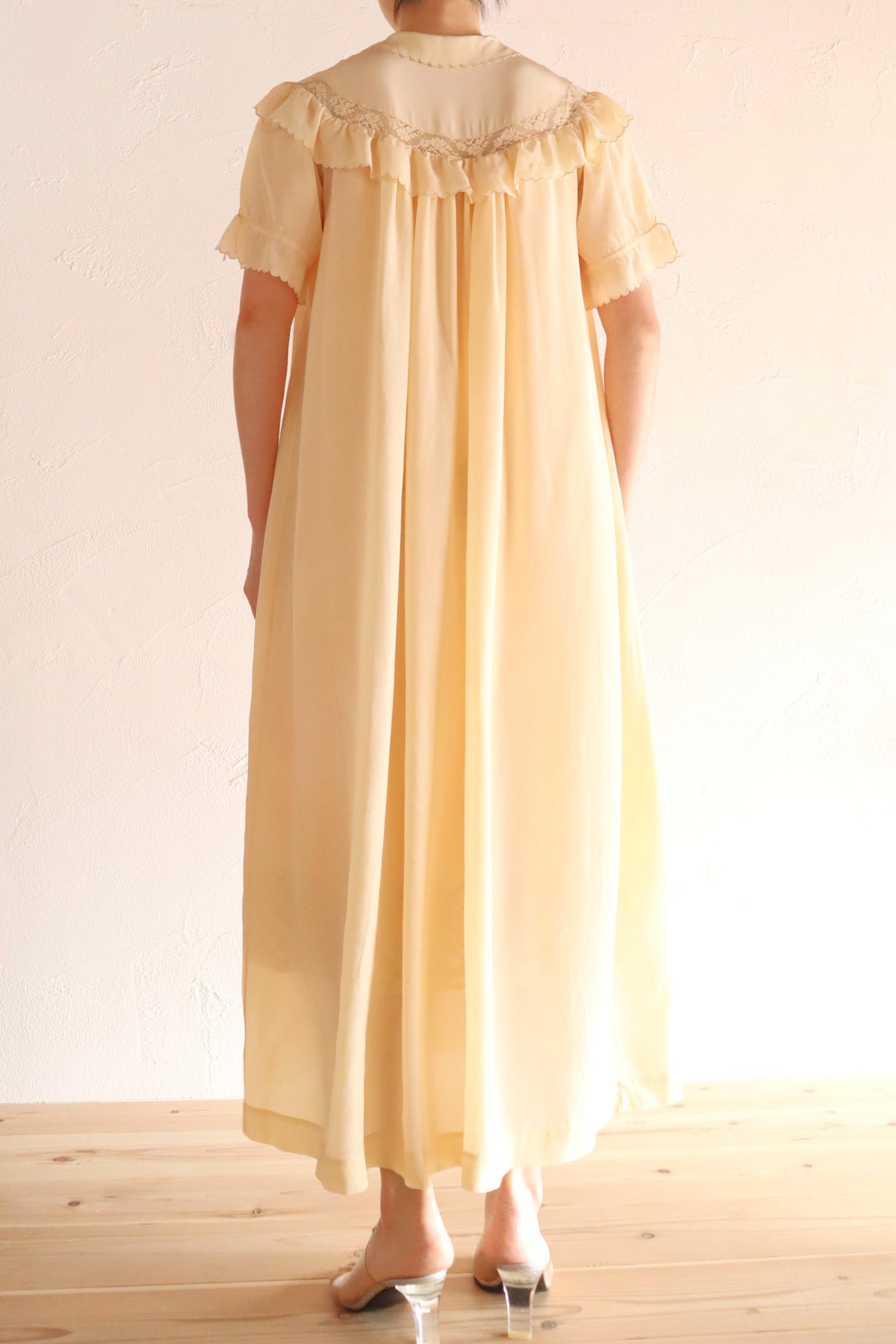 1930s Cream Silk Dress
