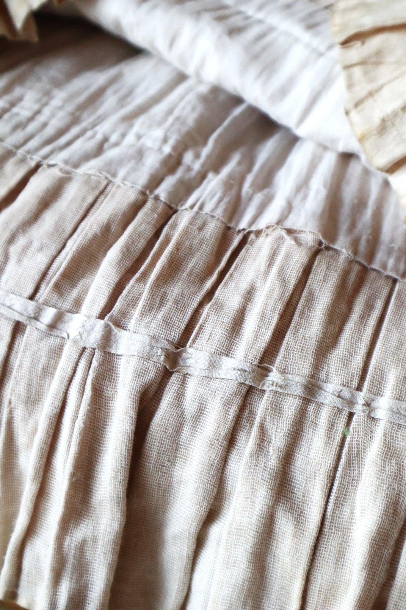 1870s–1880s Victorian Quilted Cotton Petticoat