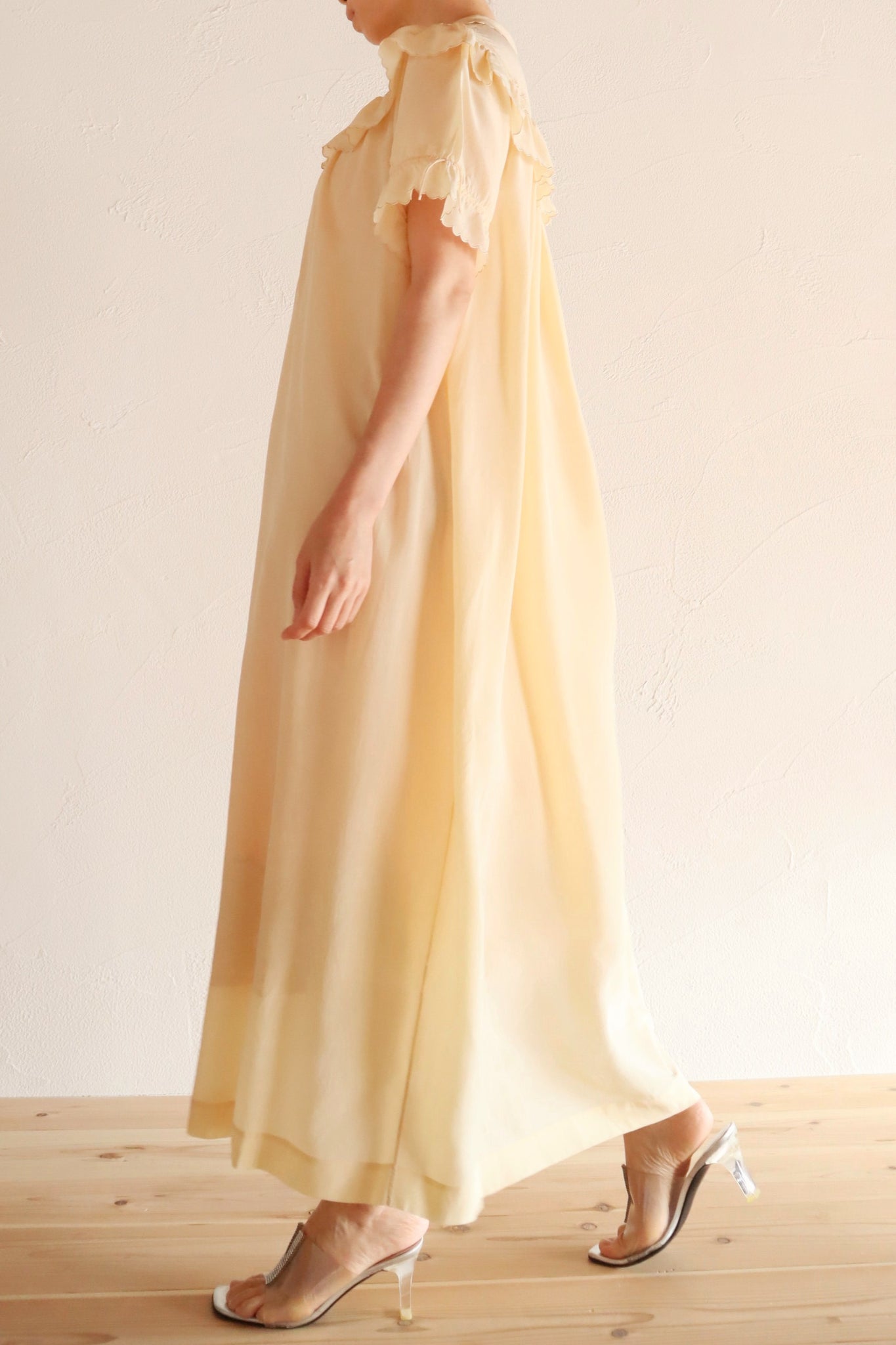 1930s Cream Silk Dress