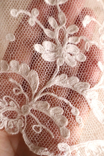 1900s Edwardian English Tambour Lace Yoke