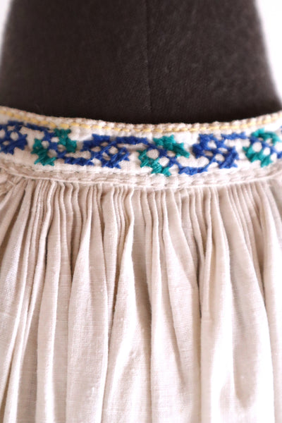 1920s Ukrainian Hand-Embroidered Cotton Sorochka Dress