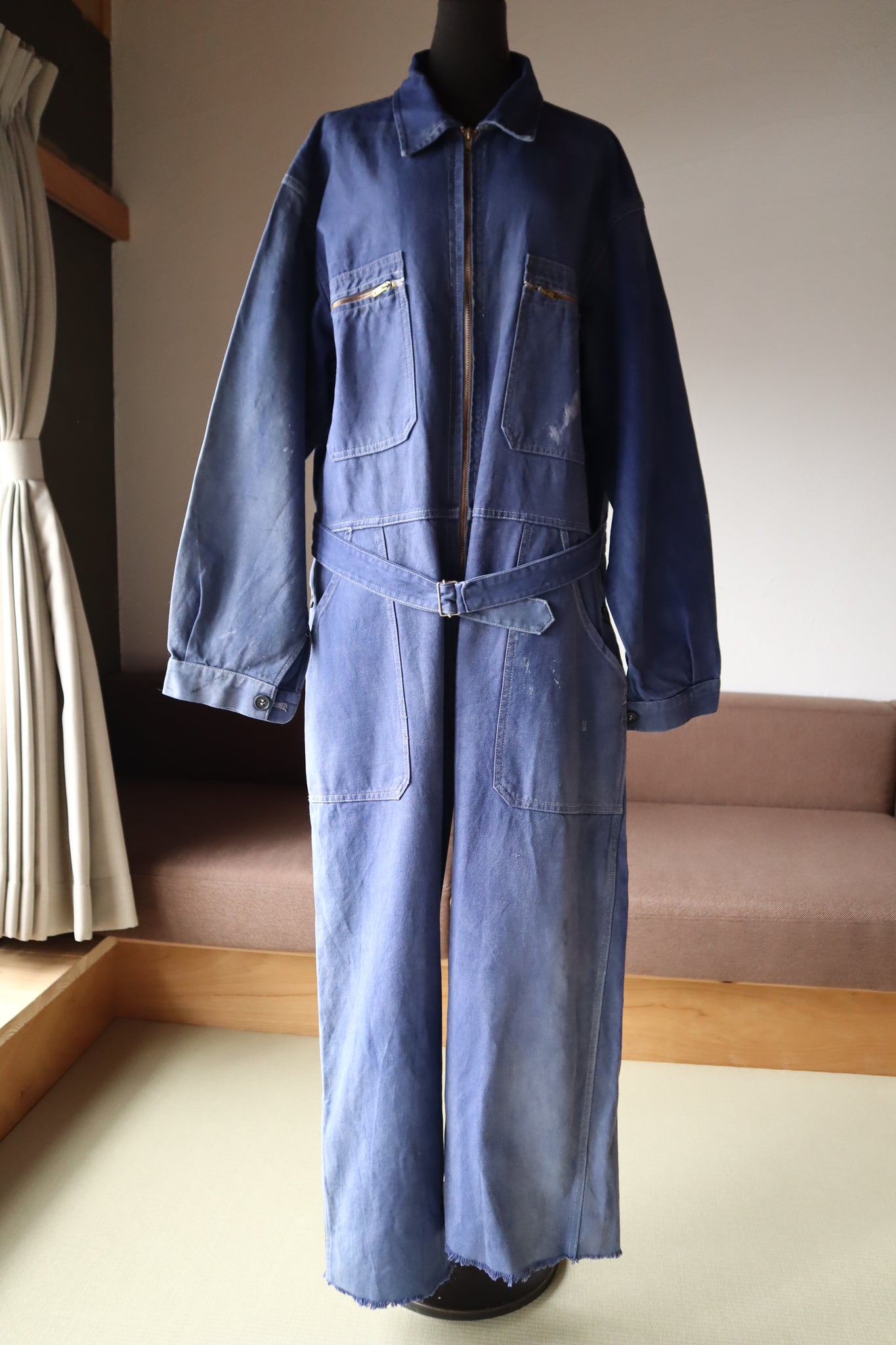 1940s French Indigo Work Coverall