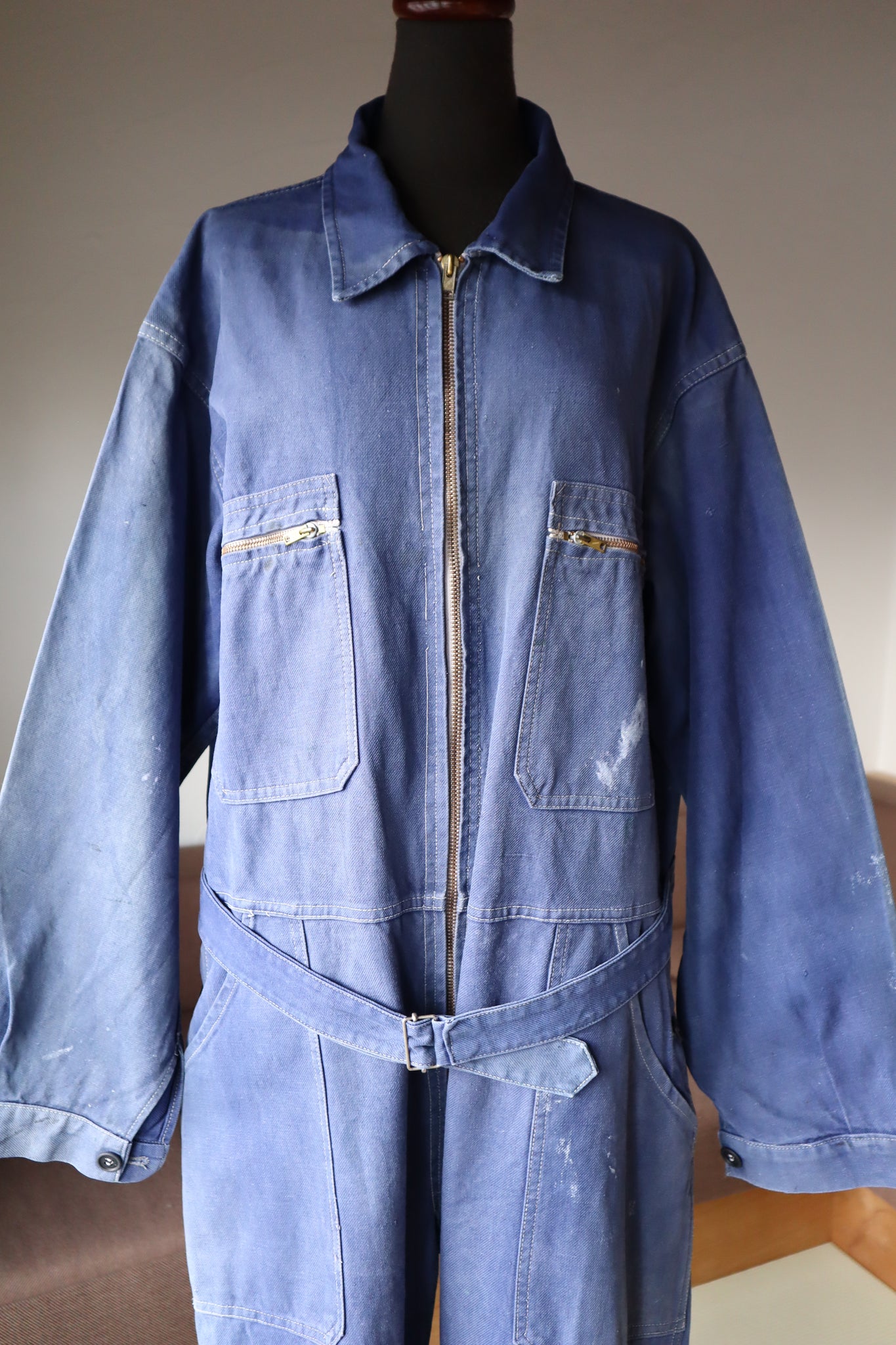 1940s French Indigo Work Coverall