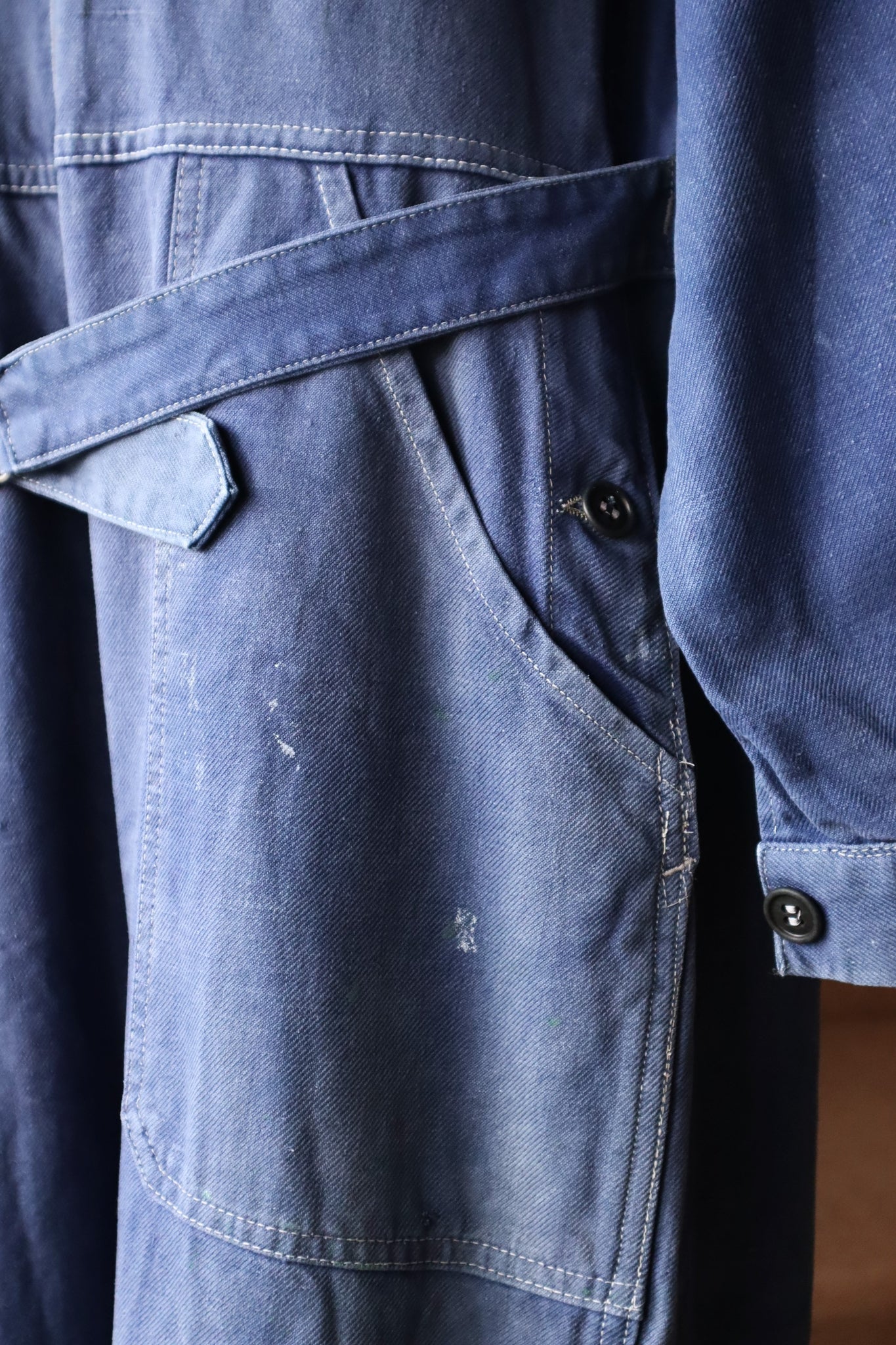 1940s French Indigo Work Coverall