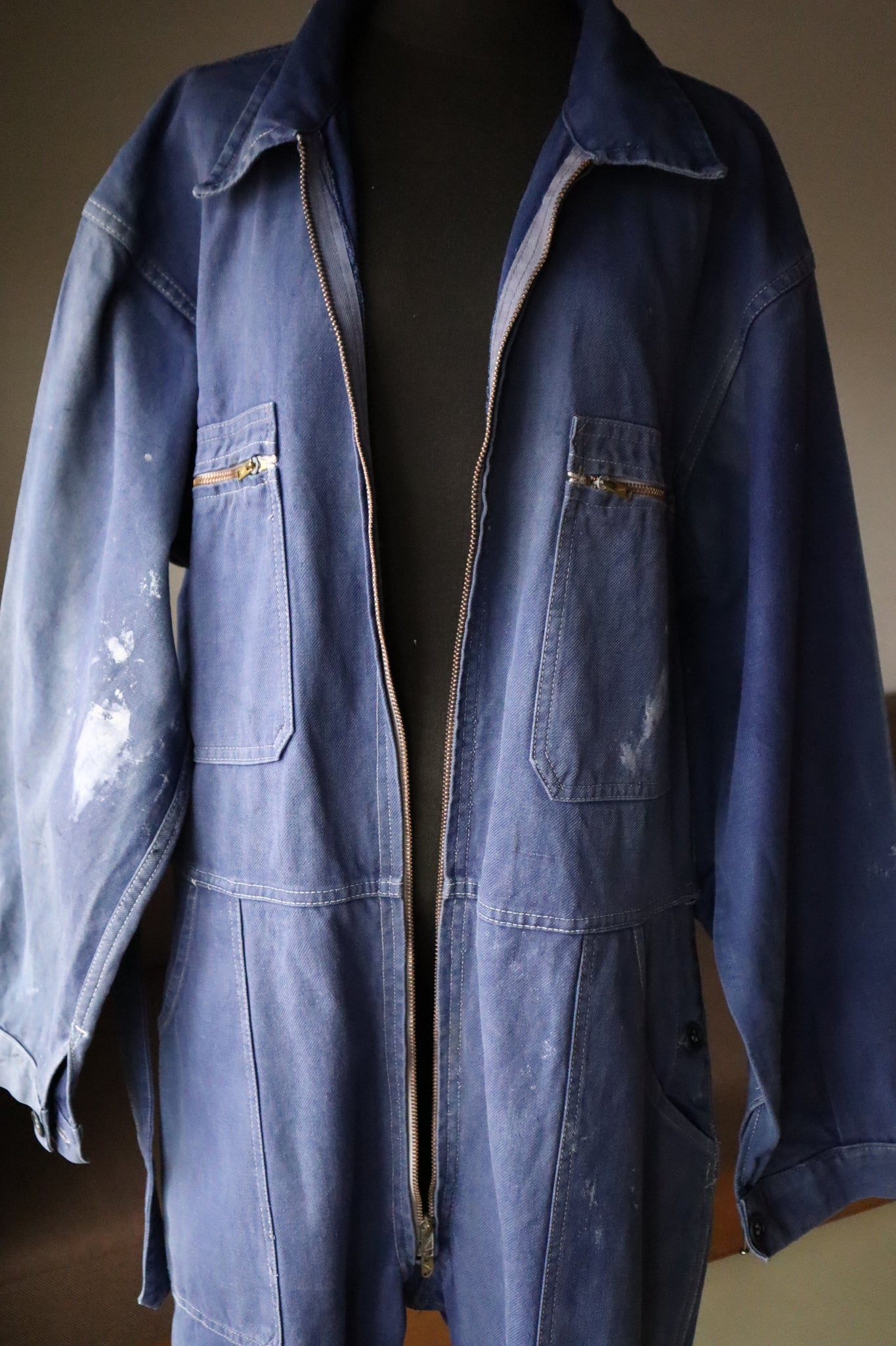 1940s French Indigo Work Coverall