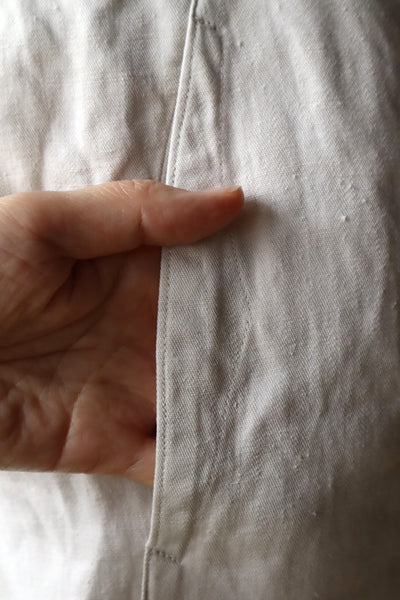 1920s French White Work Trousers - Paris Back Cinch