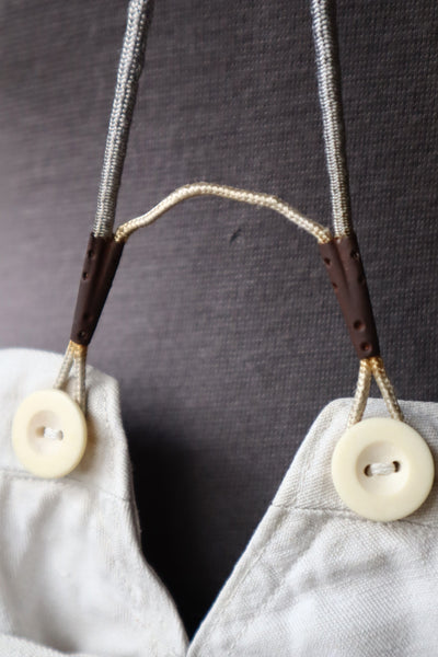 1920s French White Work Trousers - Paris Back Cinch
