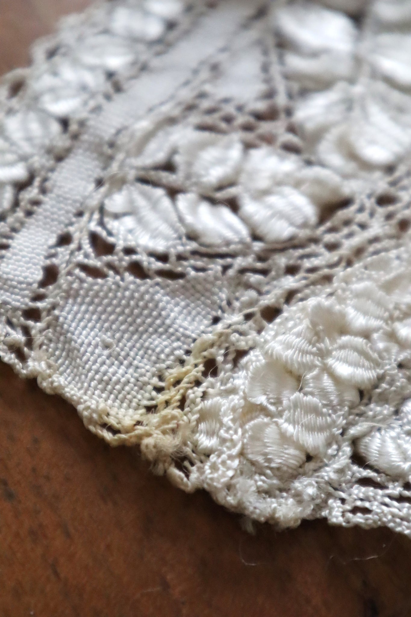 1900s Handmade Silk Maltese Lace Lingerie Case