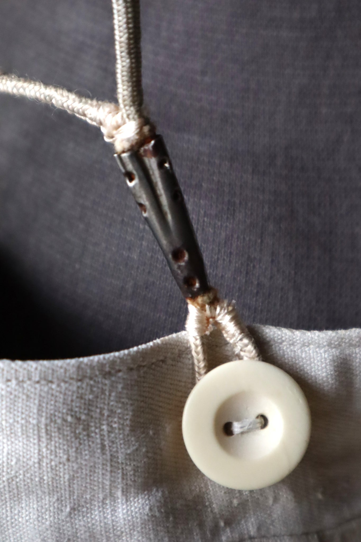 1920s French White Work Trousers - Paris Back Cinch