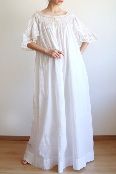 1900s Bell Sleeve Edwardian Nightgown