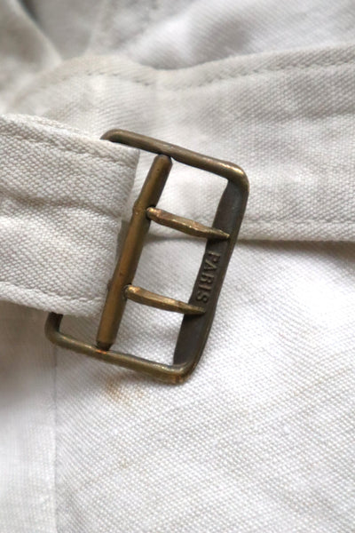 1920s French White Work Trousers - Paris Back Cinch