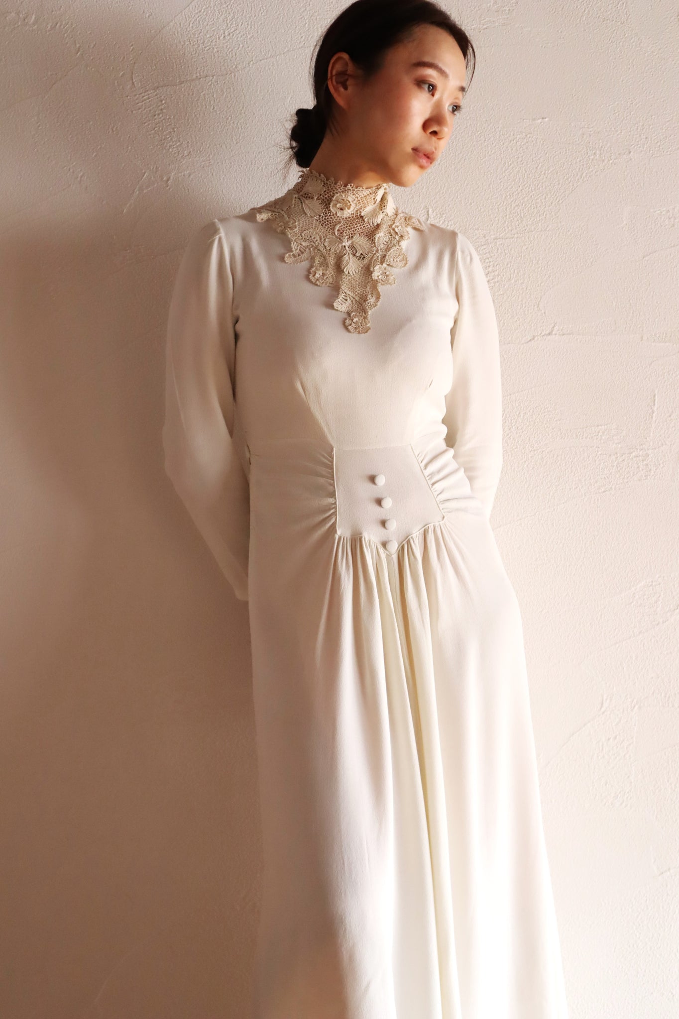 1890s–1900s Irish Crochet Lace High-necked Collar