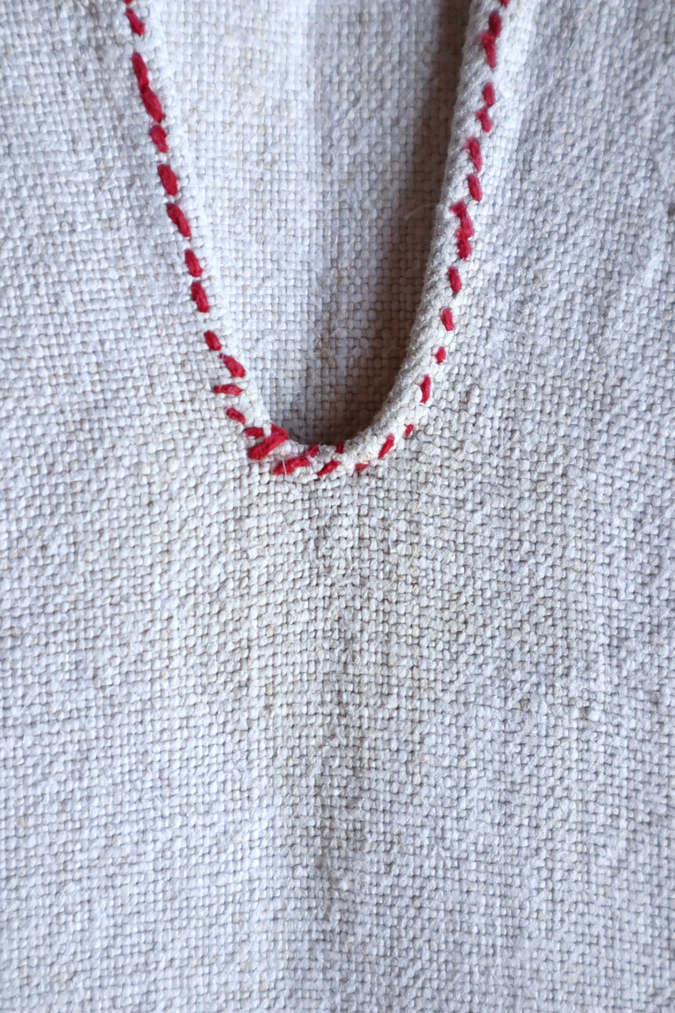 1890s–1910s Ukrainian Hand-Embroidered Homespun Linen Folk Dress