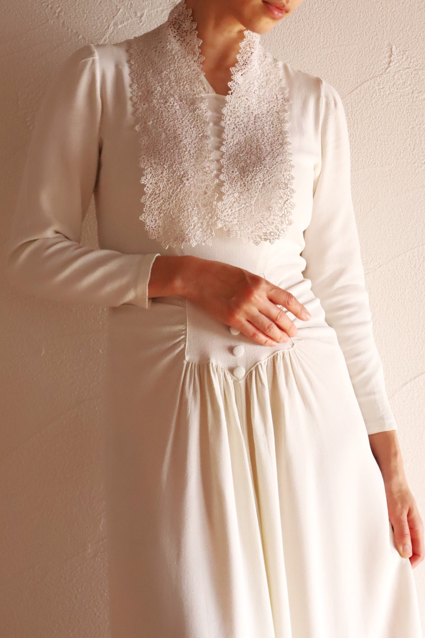 1900s–1910s Irish Crochet Lace Jabot