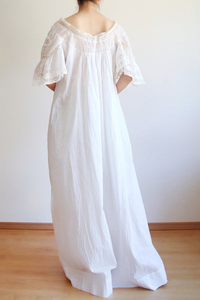 1900s Bell Sleeve Edwardian Nightgown