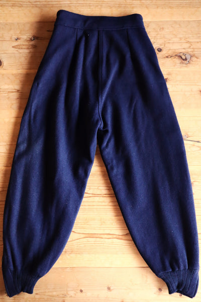 Late 1930s Navy Wool Balloon Pants