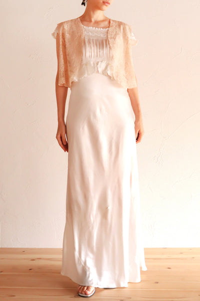 1930s Rose Spray Lace Vest